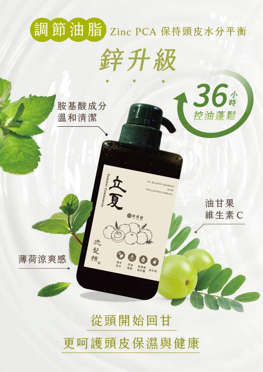 立夏 油甘果 控油蓬鬆洗髮精 450ml