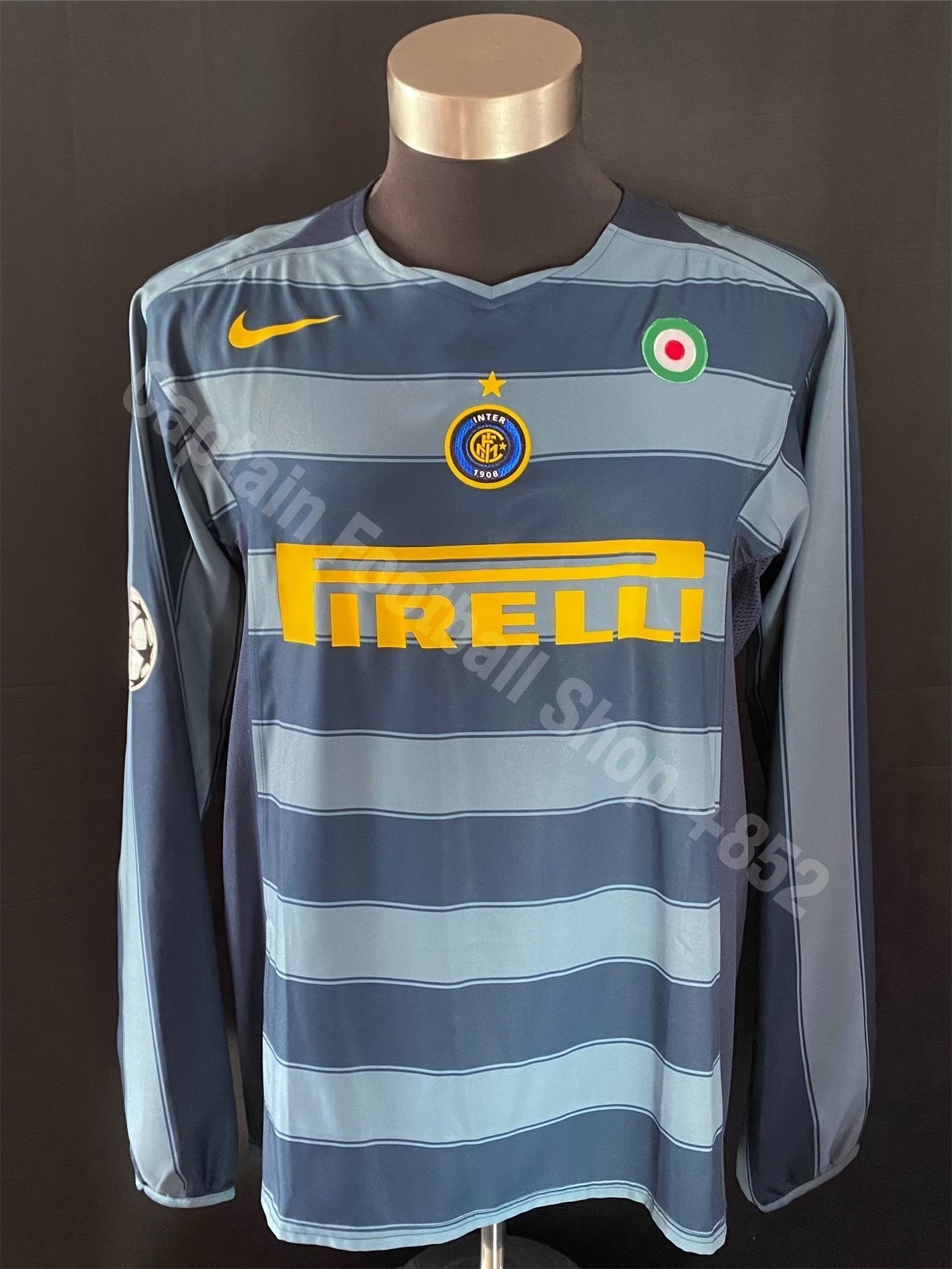 (Match Issue) Inter Milan 2005-2006 UEFA Champions League Nike Third Match Issue Shirt #7 FIGO