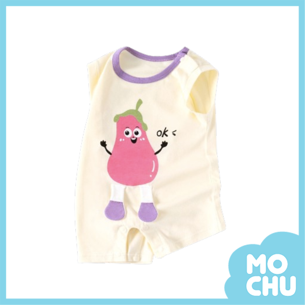 紫色茄子無袖連身衣