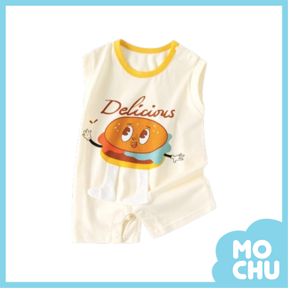 小漢堡無袖連身衣