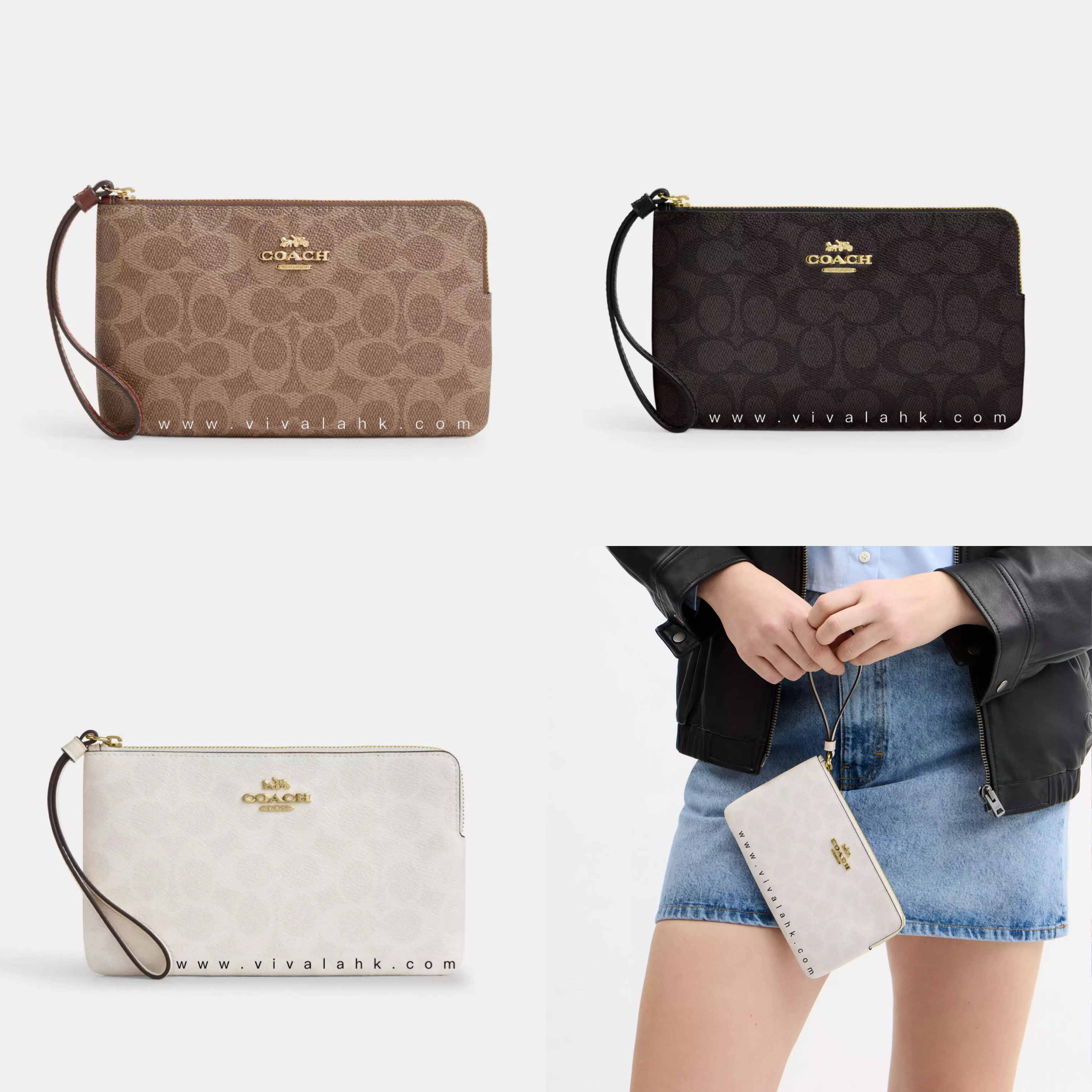 Coach - 小手袋 (C字暗花) (大size) (CZ277)