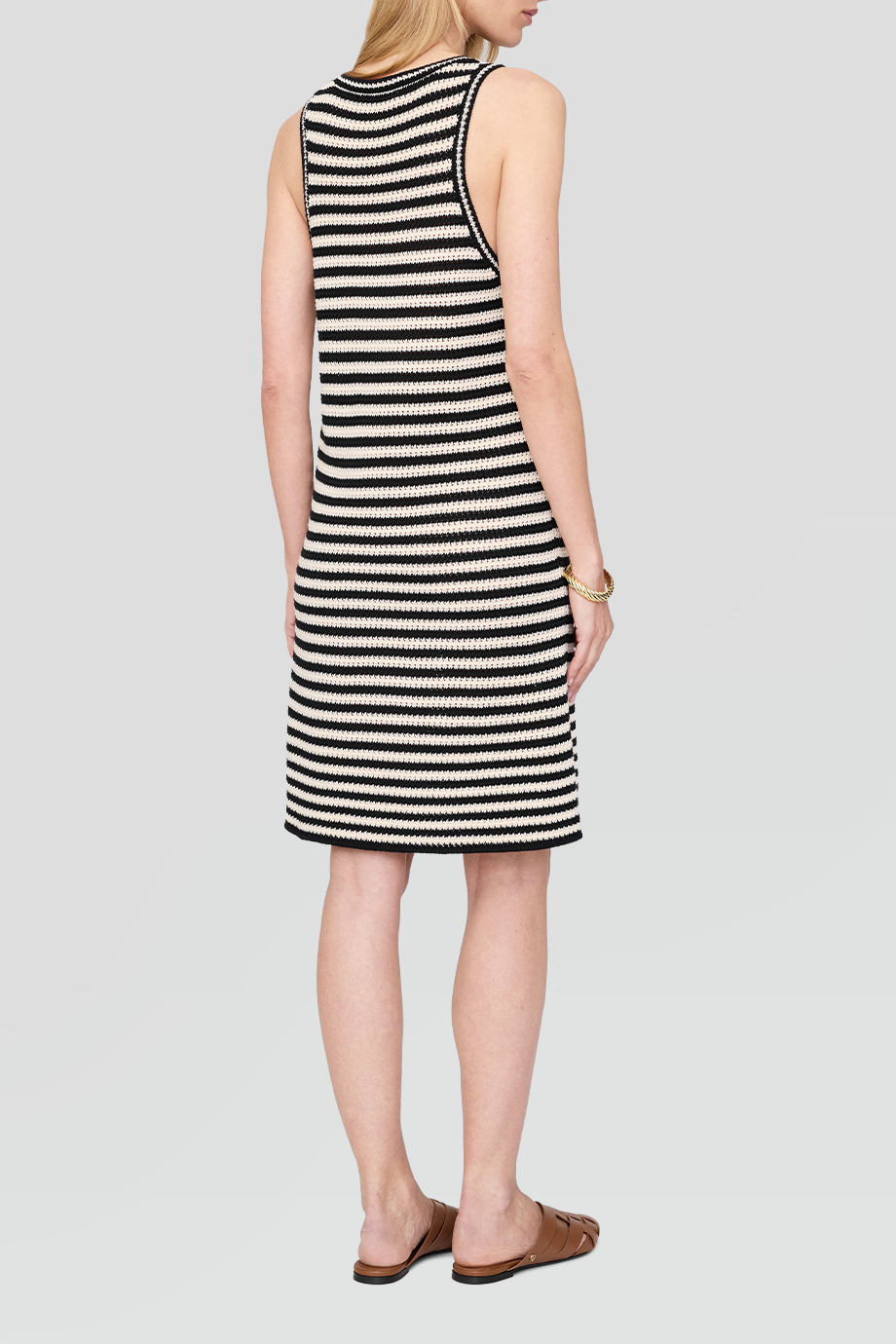 Anine Bing｜ARIE 背心領條紋針織短洋裝