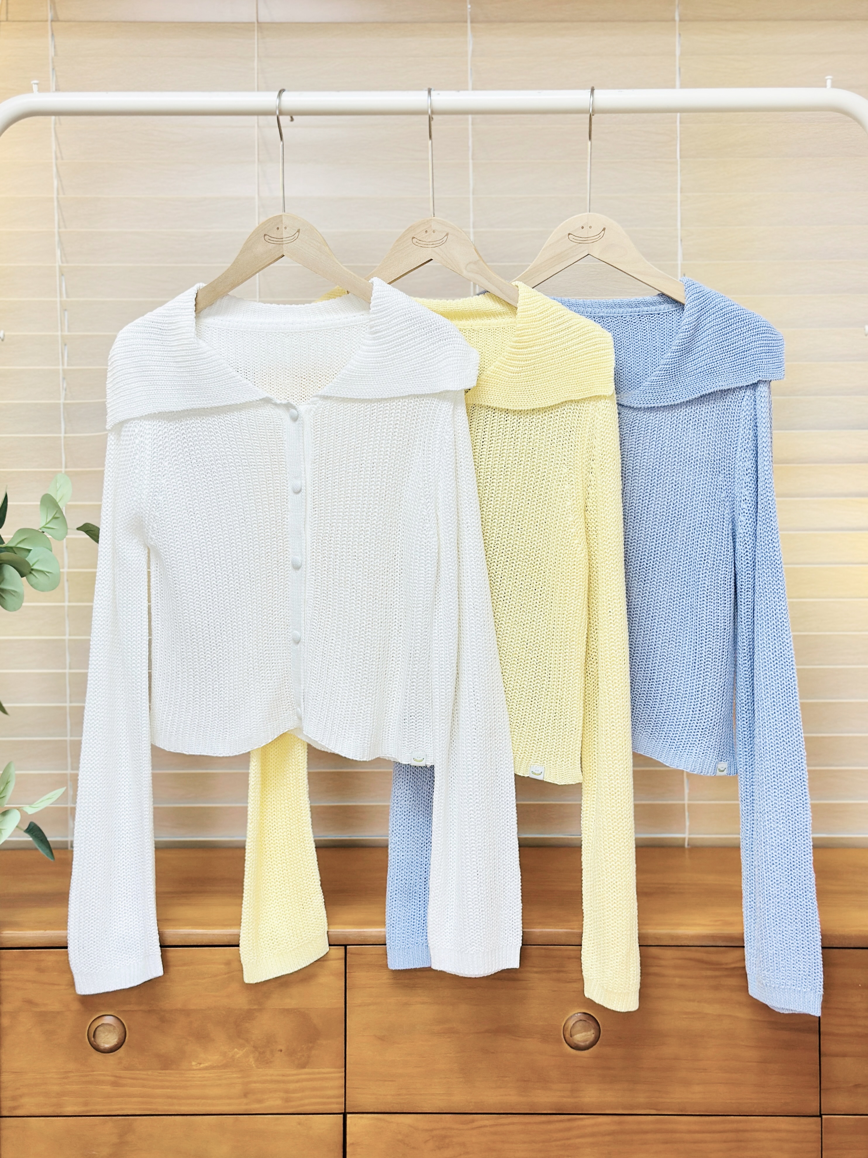 三色 / 冰爽絲翻領薄外套 / Ice Silk Collar Thin Jacket