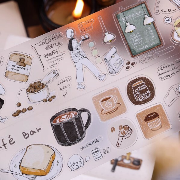 Xiaobaijia Studio - PET - Die Cut - Coffee