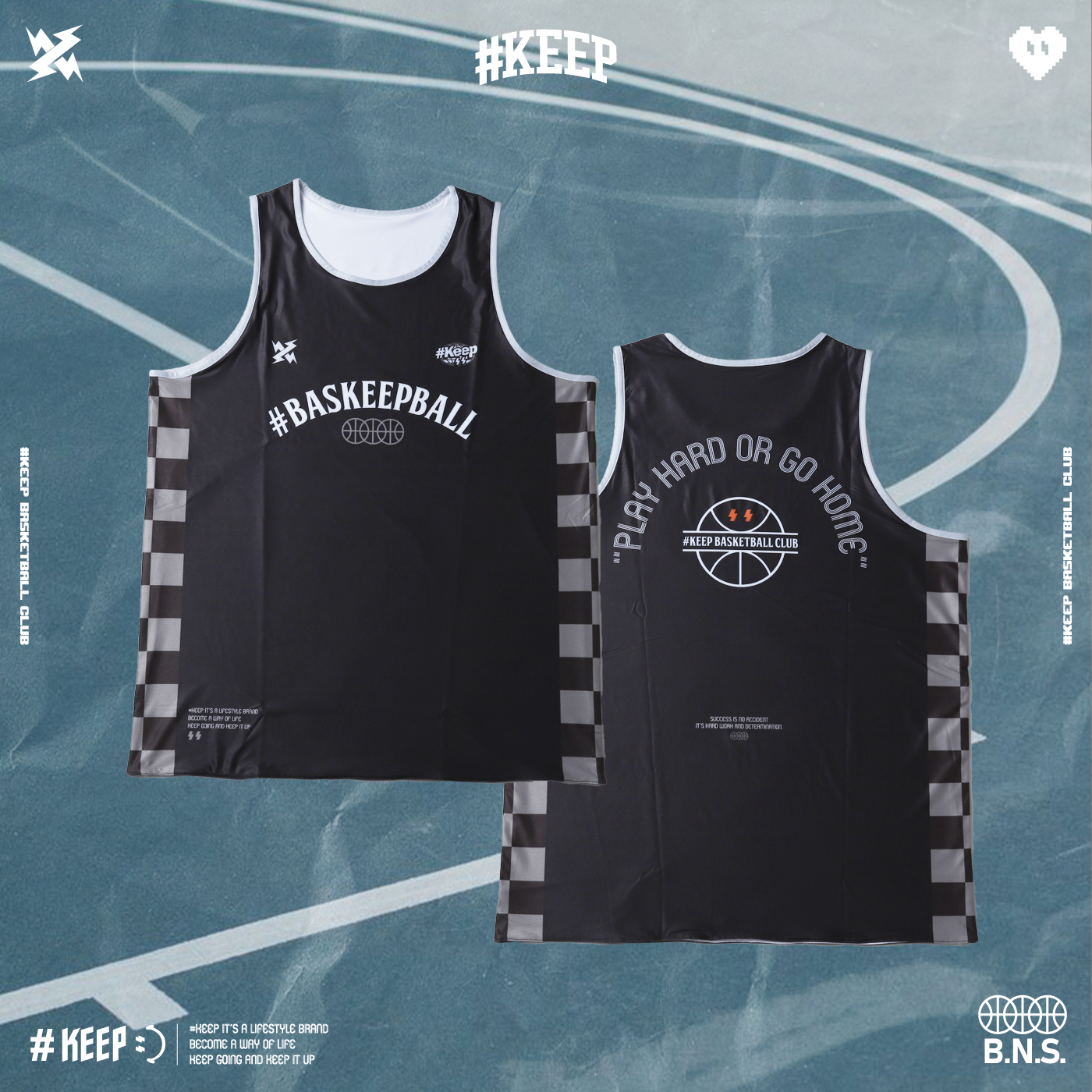 #KEEP BASKEEP™ JERSEY 棕色 白色 迷棕 籃球 雙面球衣【KS290-BN】美拉德 ABshorts