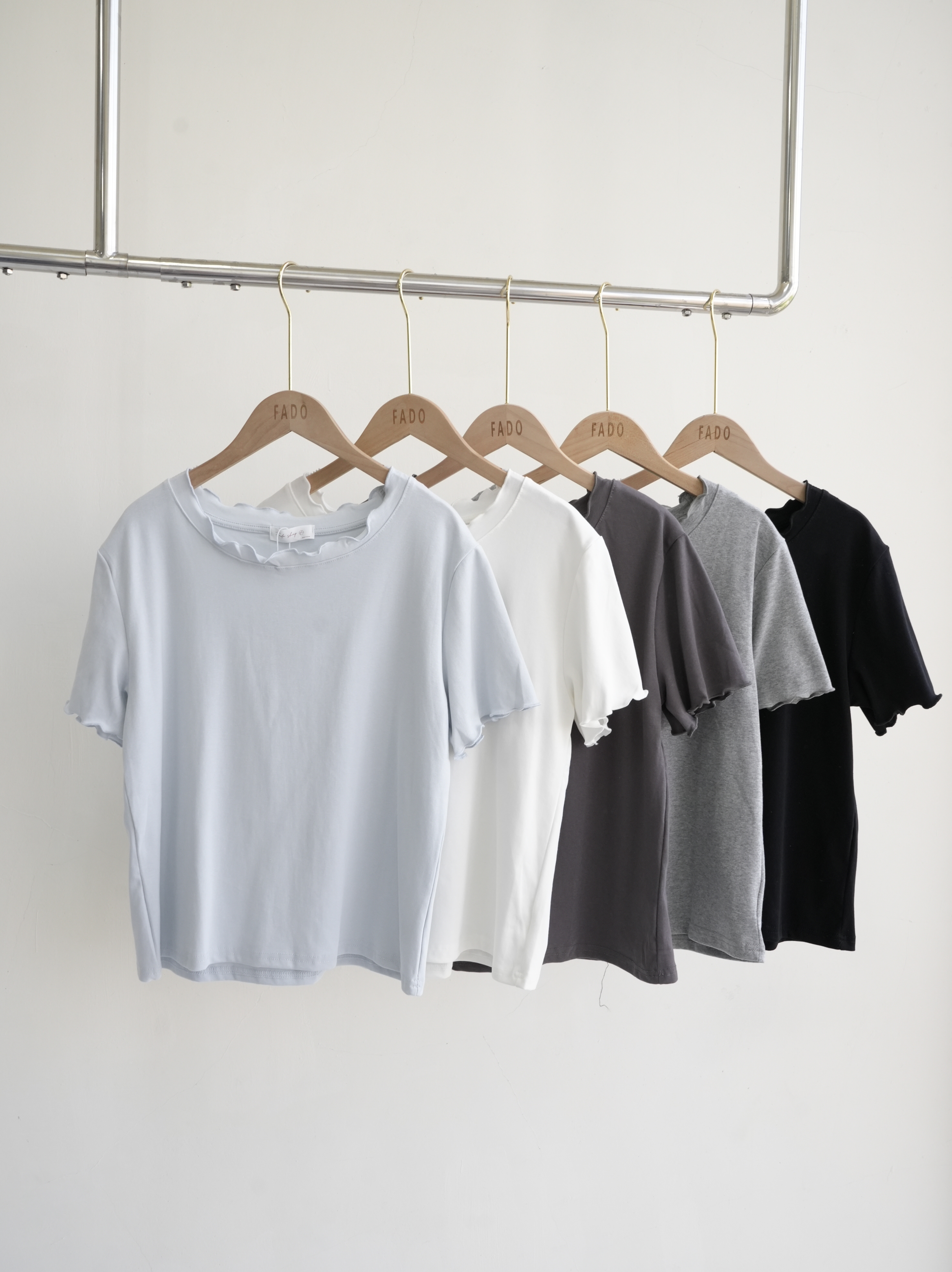 法朵Fado shop｜正款肩捲邊圓領T 0213103