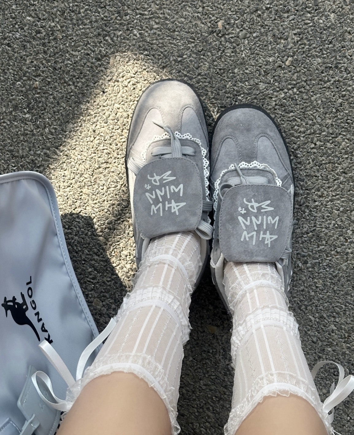 預購 killwinnerr 復古運動麂皮德訓鞋 灰色