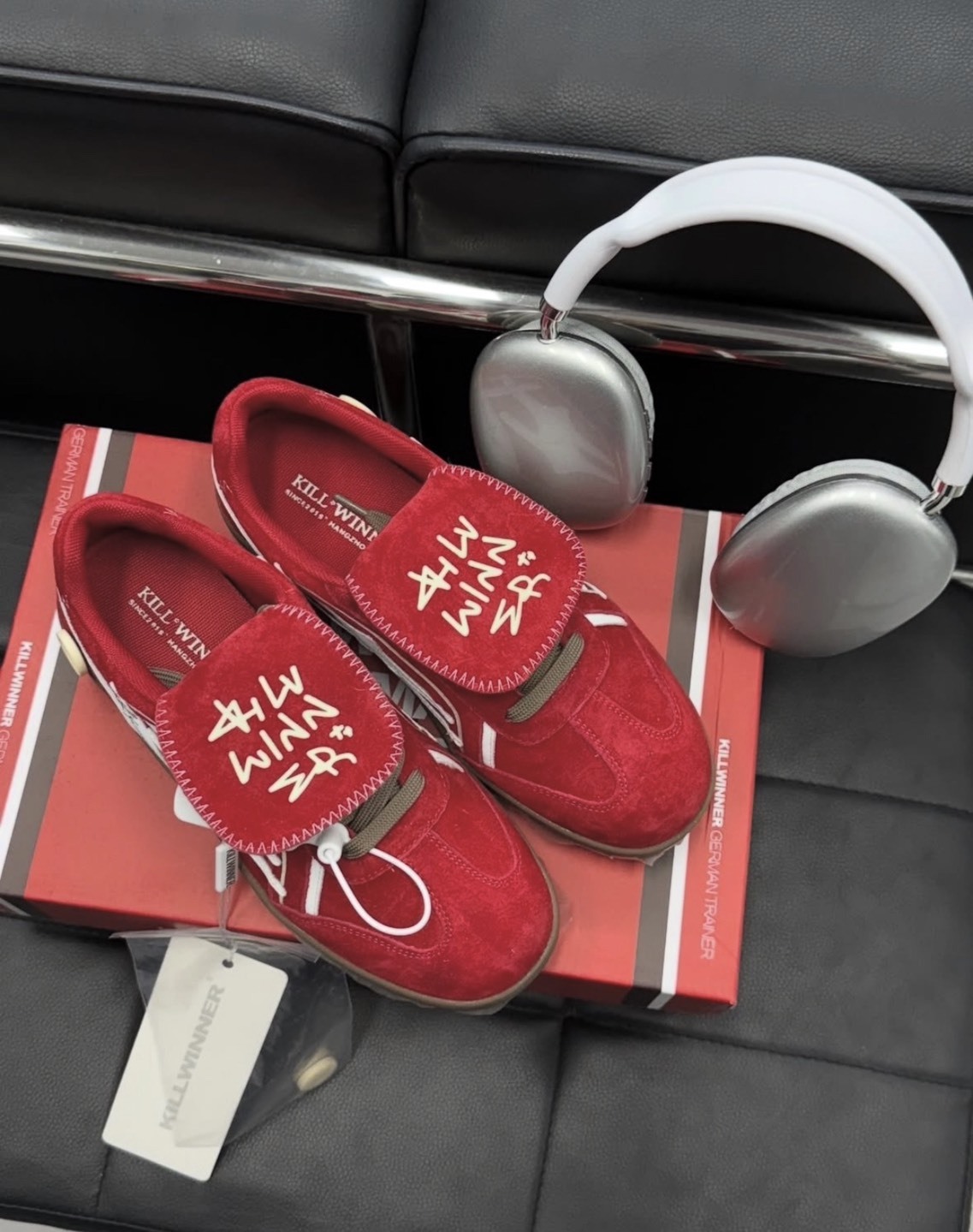 預購 killwinnerr 復古運動麂皮德訓鞋 紅色