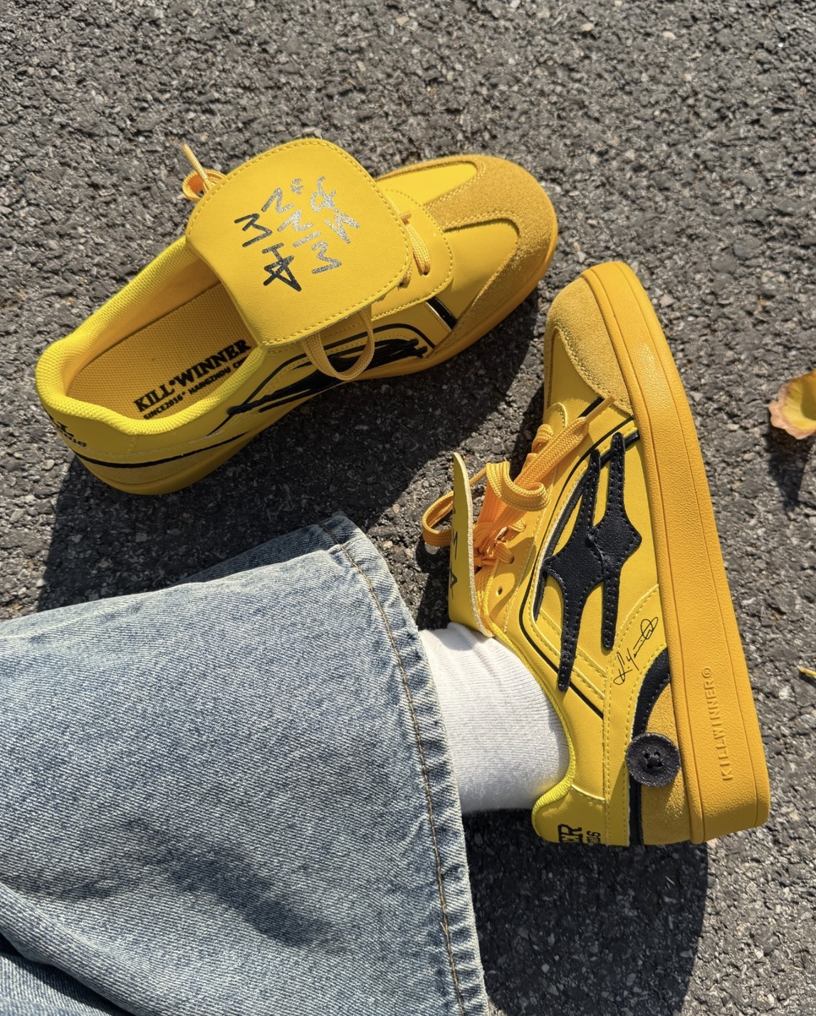預購 killwinnerr 復古運動麂皮德訓鞋 黃色