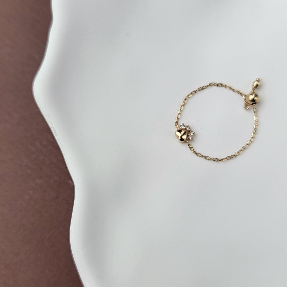 【me.luxe】K10喵肉球2分鑽鍊戒