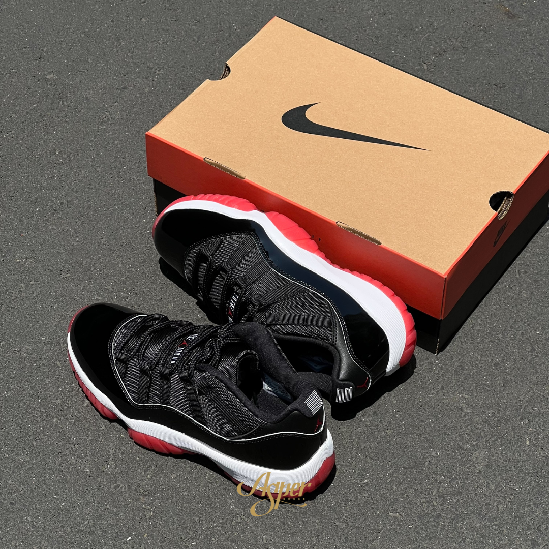 Air Jordan 11 Low "Bred" 2025 黑白紅 男鞋 FV5104-006