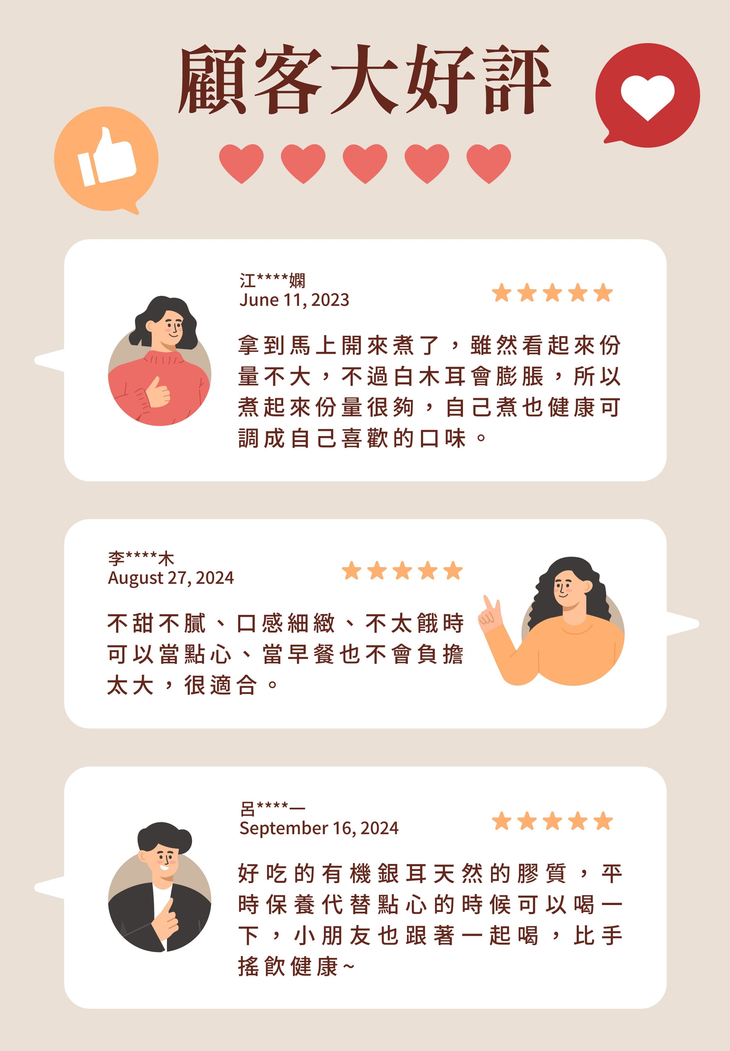 登義銀耳蓮子湯藥膳包顧客評價