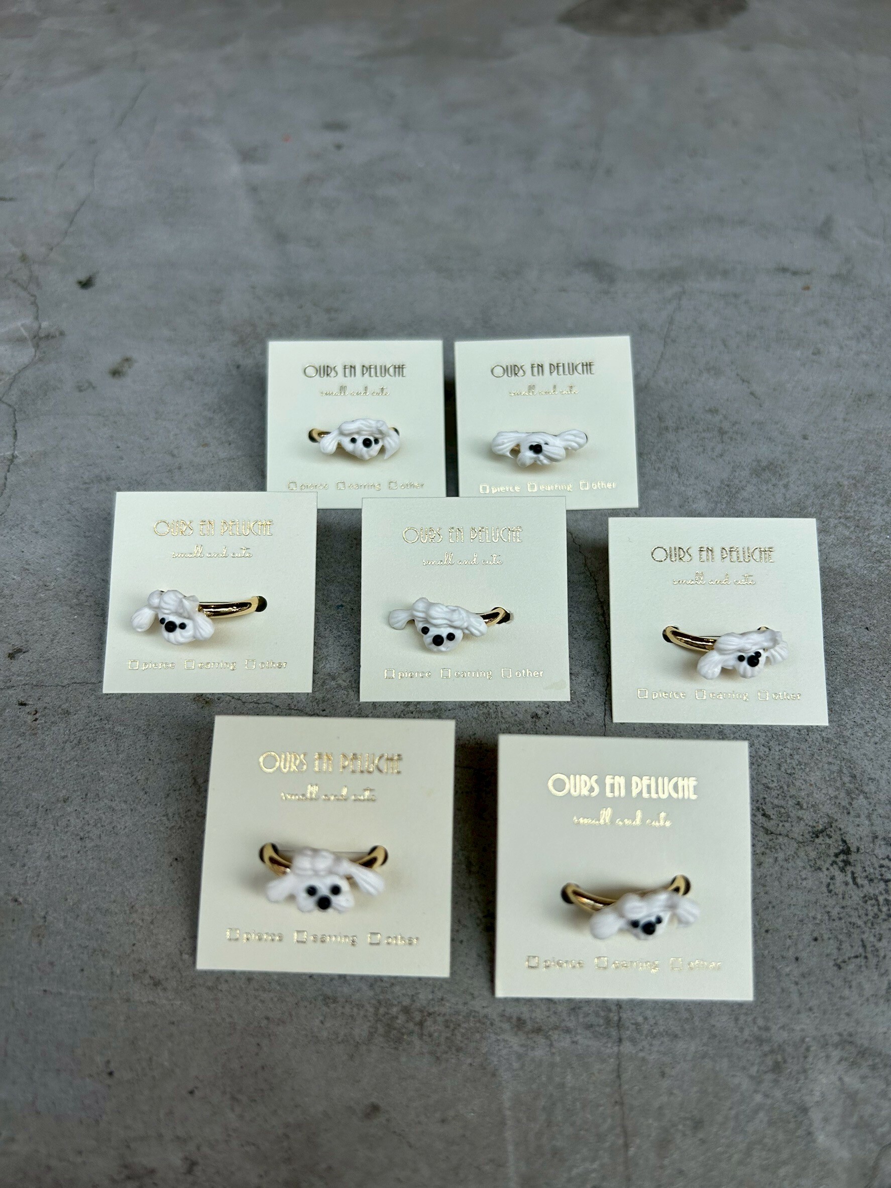 [OURS EN PELUCHE] 奶油小狗戒指 | NO.1