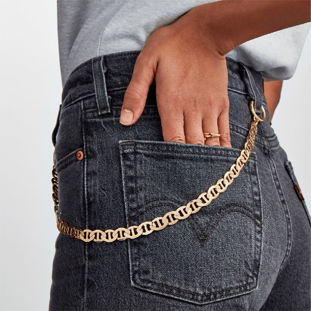 飾品 項鍊 禮物 豬鼻子項鍊 古巴項鍊 寬版項鏈 毛衣鏈 長鏈 嘻哈風 街頭風 輕奢 潮男穿搭 440