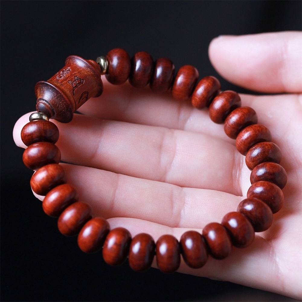 佛珠手鍊 紫檀木 贊比亞小葉 手鍊 飾品 木質念珠 六字箴言手鍊 手串 男女適用 男佛珠 女佛珠 串珠手鍊 禮物 280