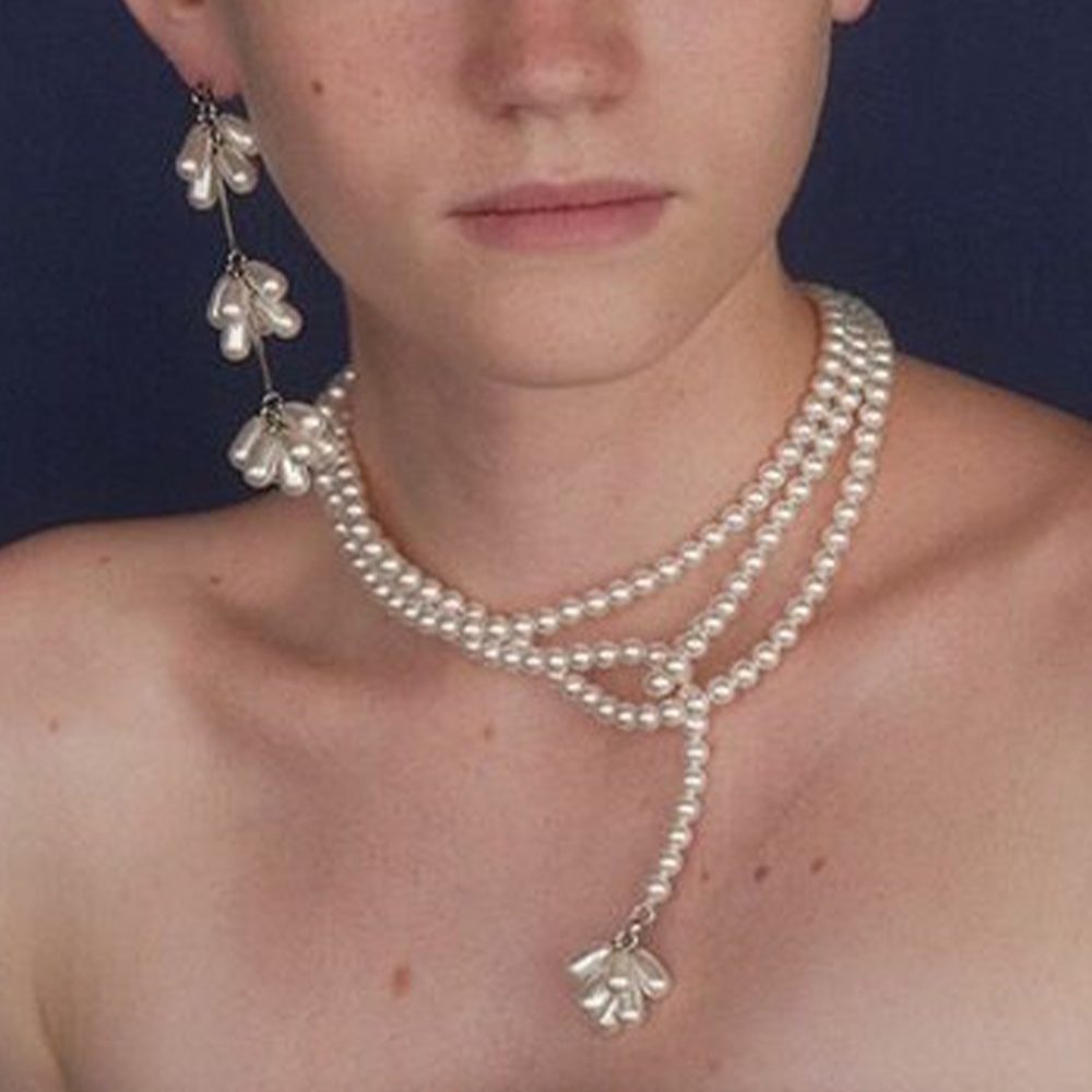 飾品 耳環 項鍊 女生耳環 項鍊女 珍珠項鍊 垂墜耳環 韓風 花朵 串珠 珍珠耳環 耳夾耳環 鎖骨鍊 百搭 405