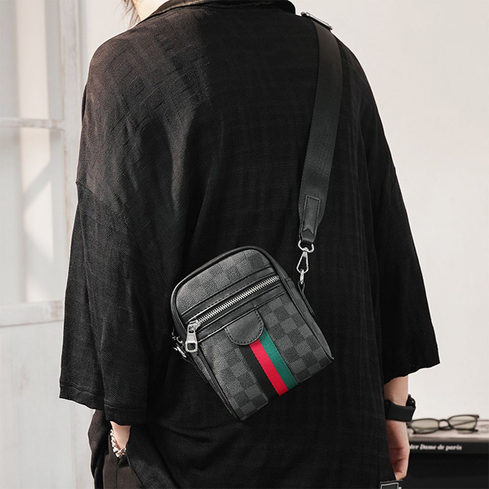 側背包 斜背包 男包包 小背包 小方包 復古包包 老花包包 隨身包包 韓國包包 百搭包包 皮革包包 男生禮物 245