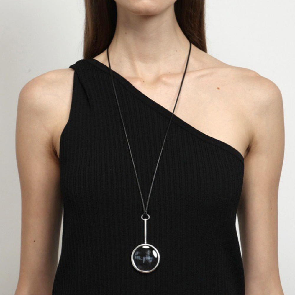 飾品 項鍊 放大鏡 男生項鍊 長項鍊 吊墜 設計感 毛衣項鍊 毛衣鍊 嘻哈項鍊 情侶項鍊 短項鍊 頸鍊 黑繩項鍊 395