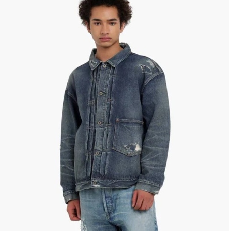 MADNESS REGENERATED AGING TYPE-I DENIM TRUCKER (DAMAGED AND REPAIRED FINISH) *MADE IN JAPAN - PRE ORDER ITEM (預訂中)