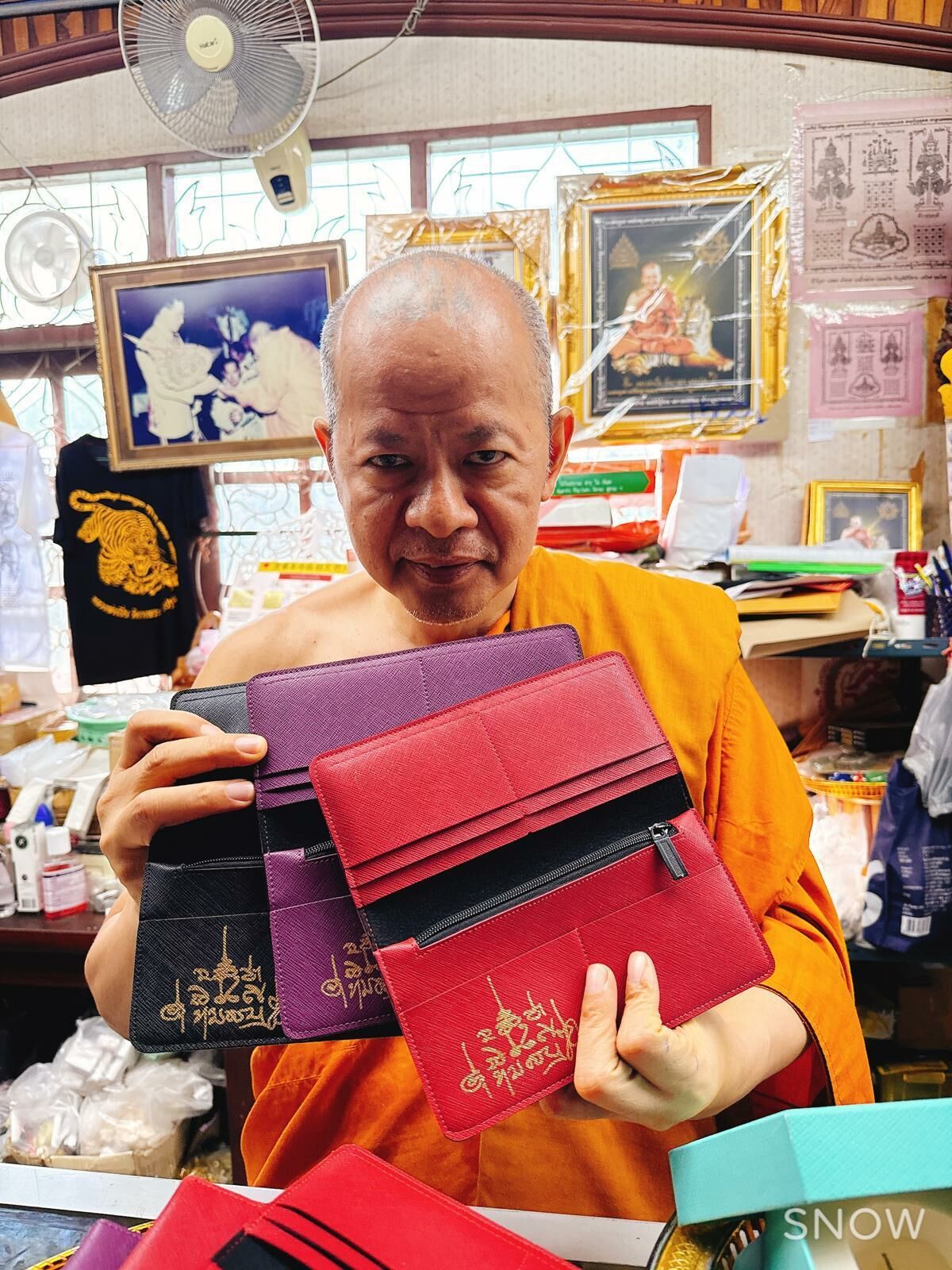 龍婆本廟 開光符紋招財銀包