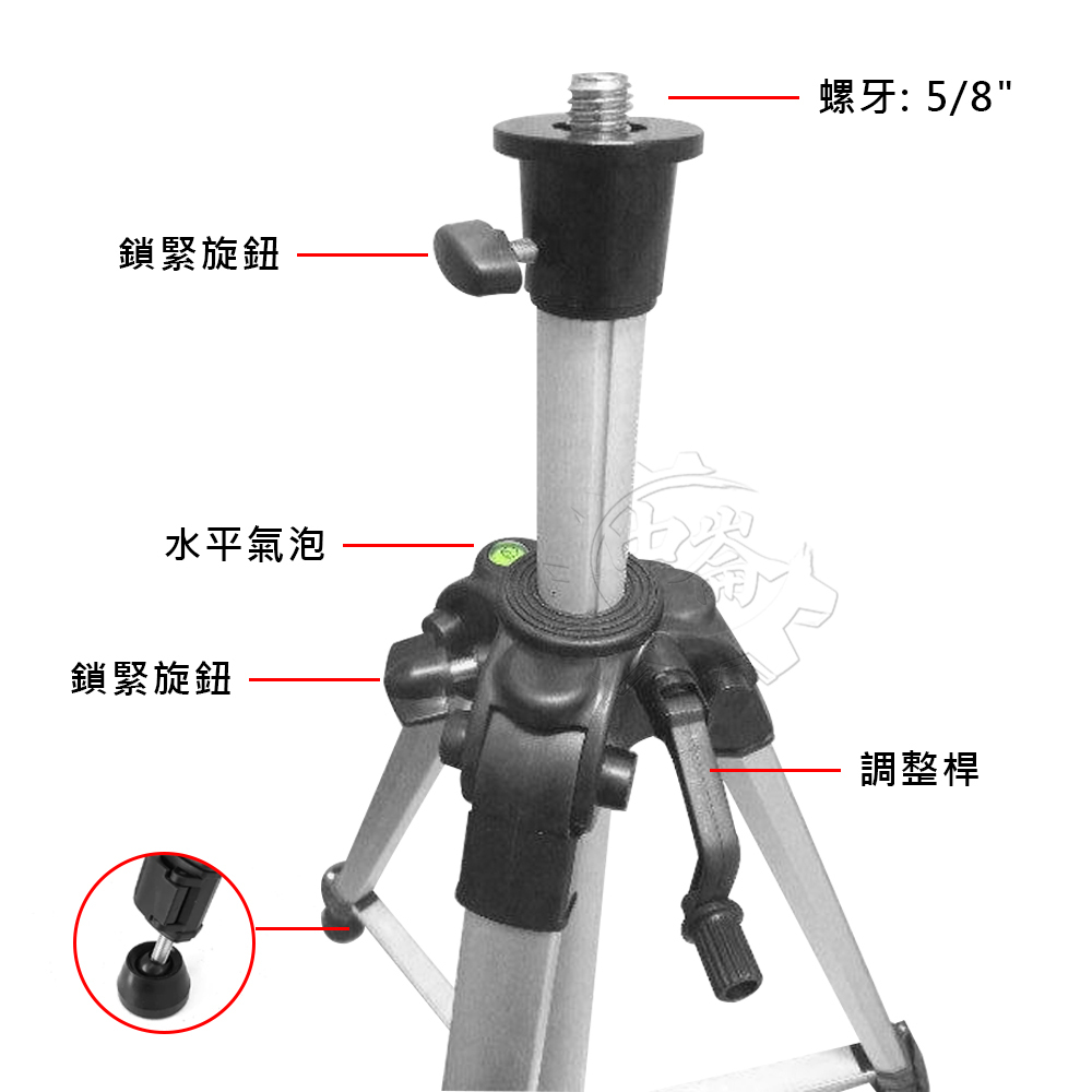 ＊中崙五金【附發票】雷射儀測距儀專用腳架 1.8米 AGF-280 (ETP290)一米八 旋轉雷射可用 粗腳架