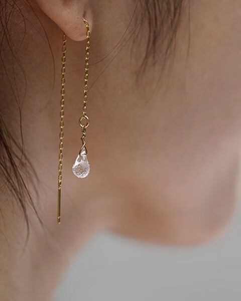 HARIO Lampwork Factory - 手工玻璃針式耳環 / 夢幻結晶