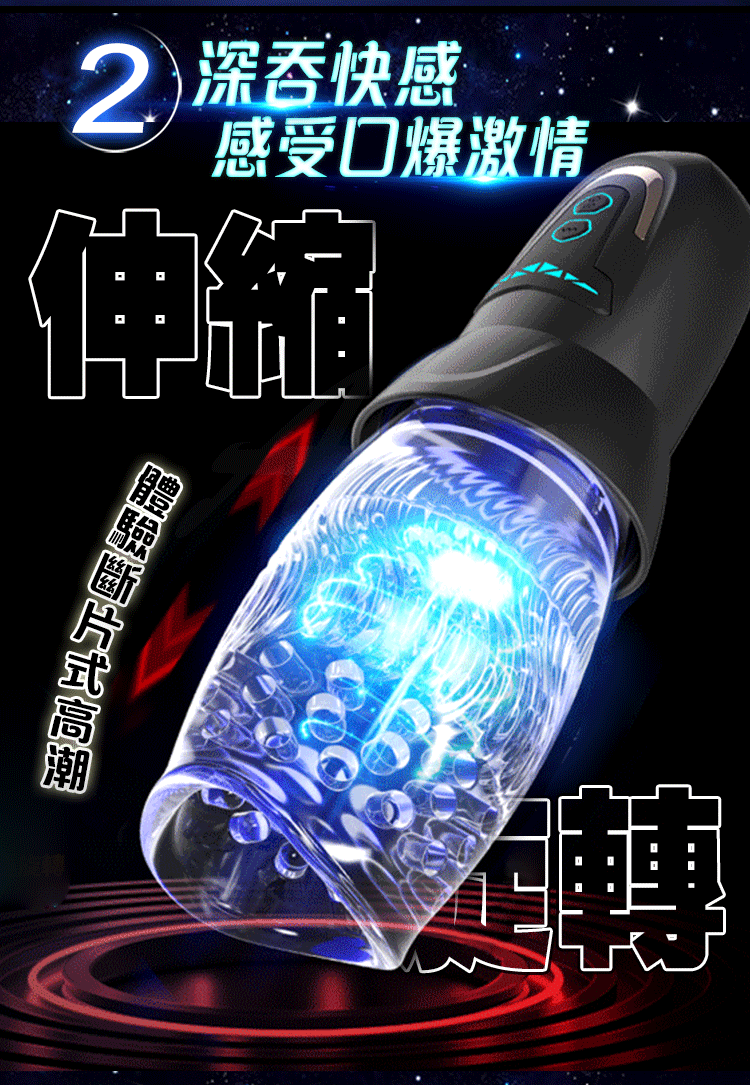 螺旋王飛機杯深喉快感演示，伸縮加旋轉功能感受片段式高潮爆發