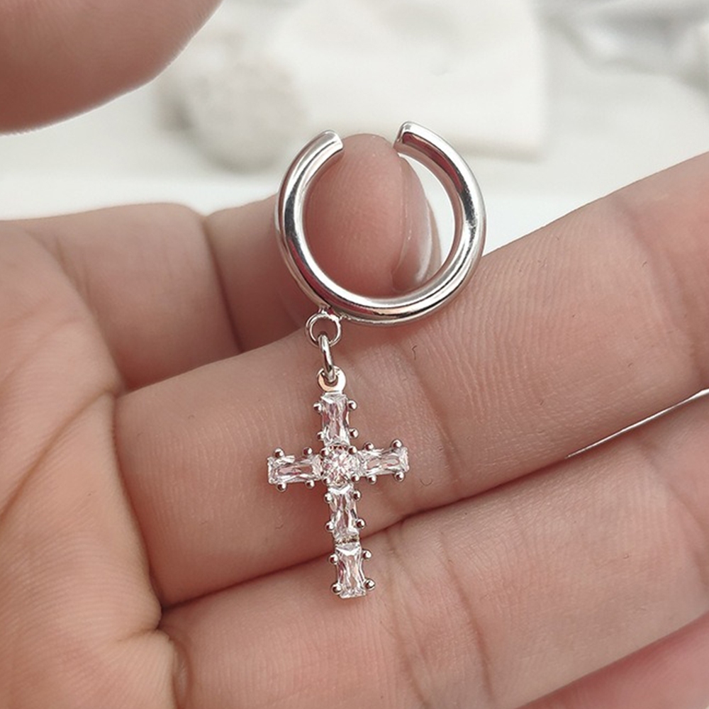 耳環 男生耳環 禮物 十字架耳環 鋯石耳環 耳墜 純銀耳環 個性耳環 耳夾 耳針 韓版耳環 耳圈 耳釘 造型耳環 019