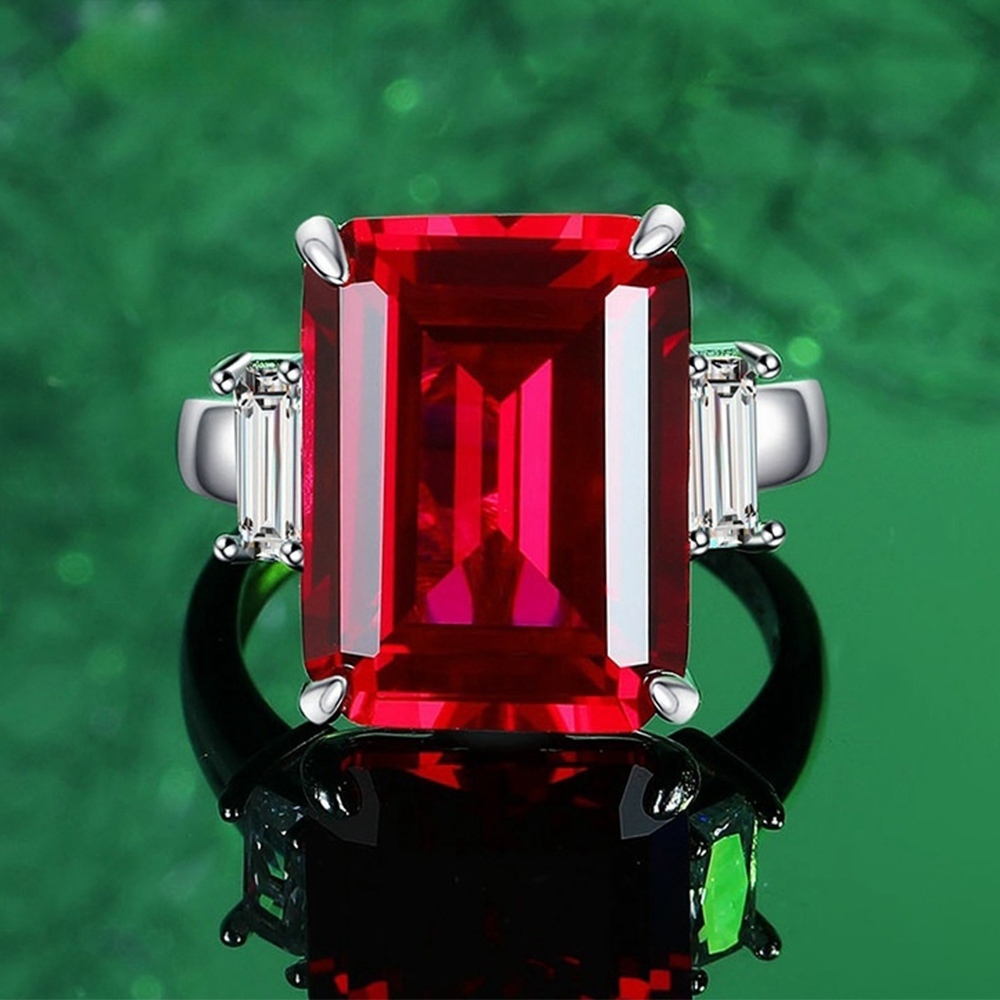 戒指 指環 純銀戒指 寶石戒指 S925純銀 祖母綠戒指 開口戒指 人造鴿血紅 歐美戒指 復古個性 女戒 禮物 172
