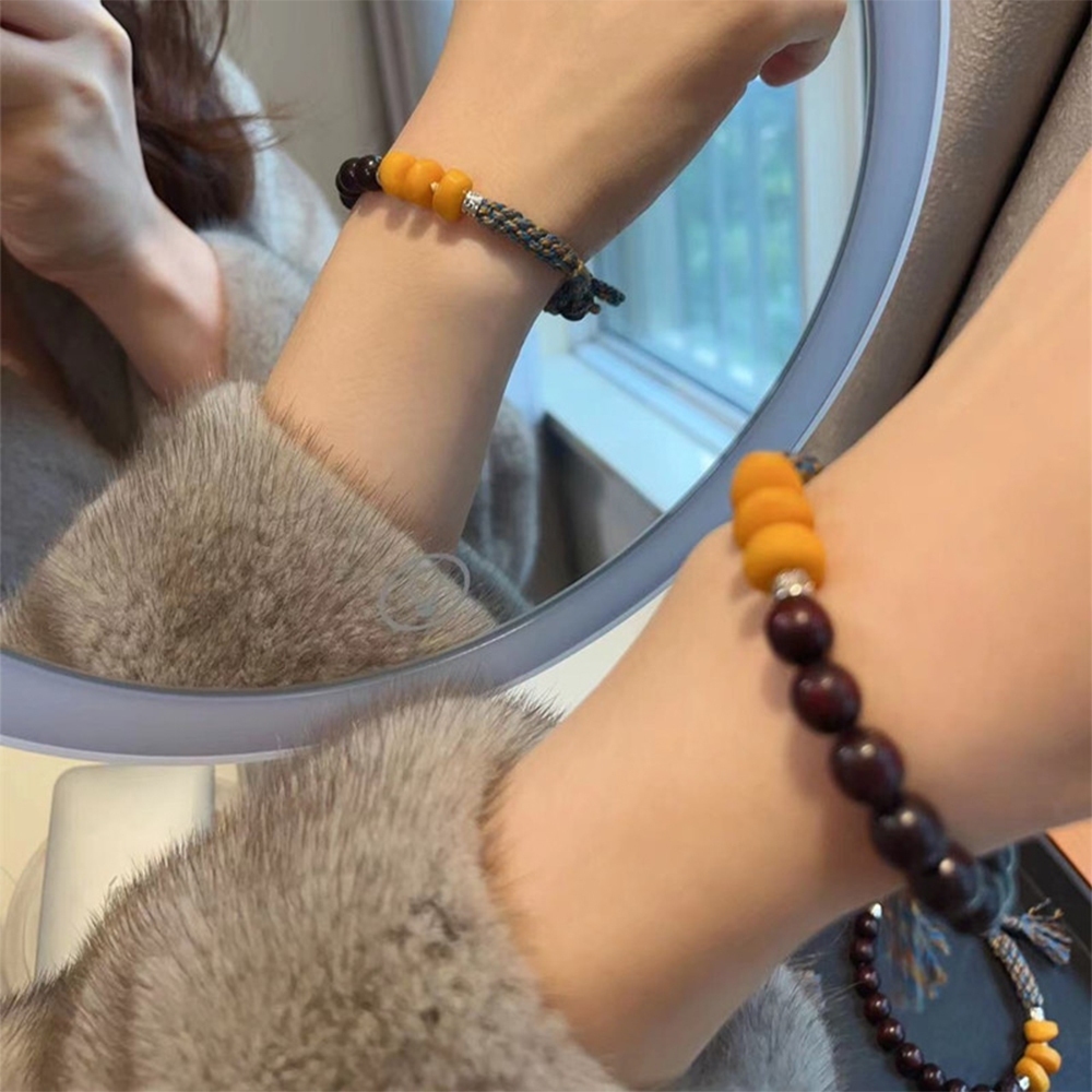 手繩 手鍊 手串 佛珠手鍊 小葉紫檀 女手鍊 小紅書同款 編織手繩 編織手鍊 禮物 招財手鍊 開運手鍊 男手鍊 251