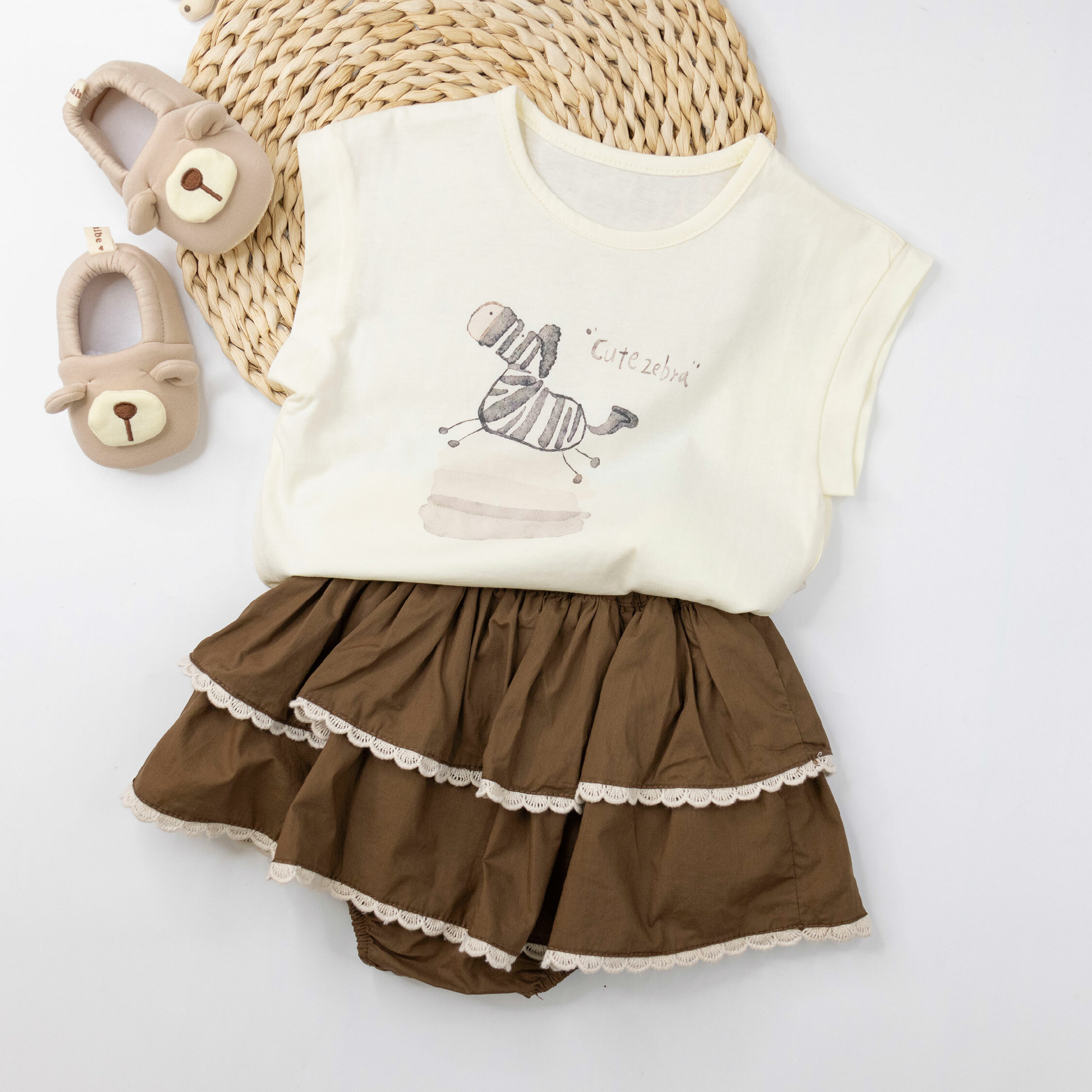 可愛跳躍水彩斑馬上衣 (H50432)