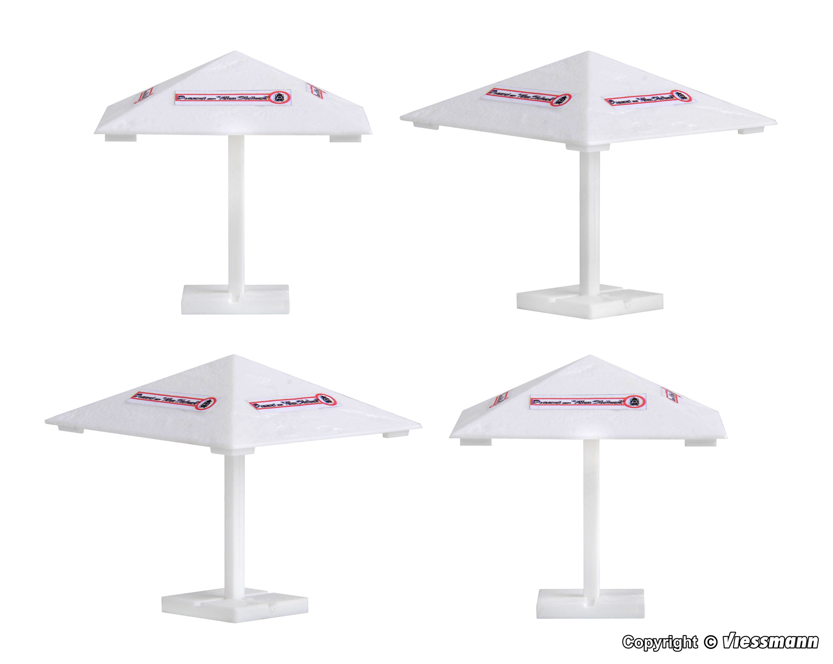 Vollmer 45138 HO規 啤酒花園遮陽篷.4件