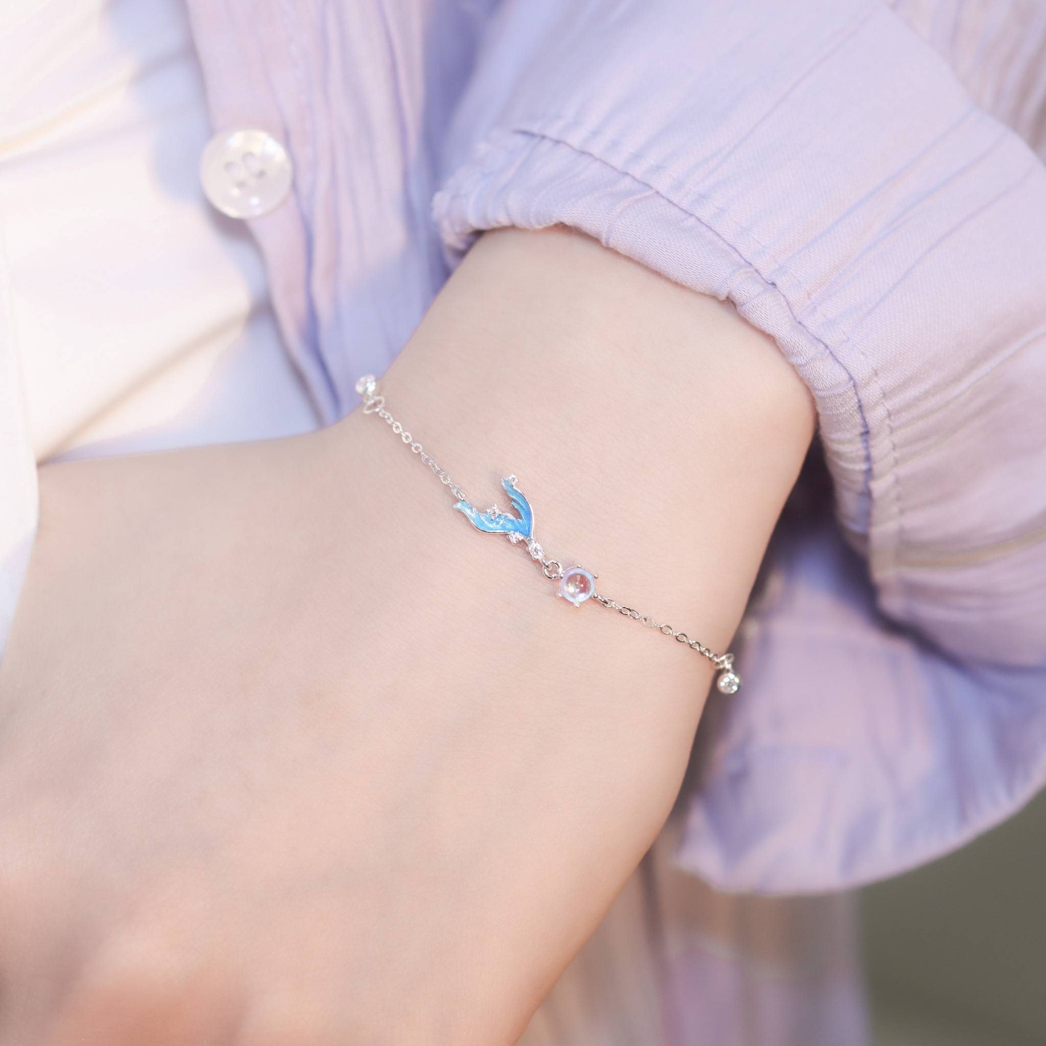 | 925純銀・白金・ 琉璃 | 漫藍勇氣小夢手鏈 | BR1320 |