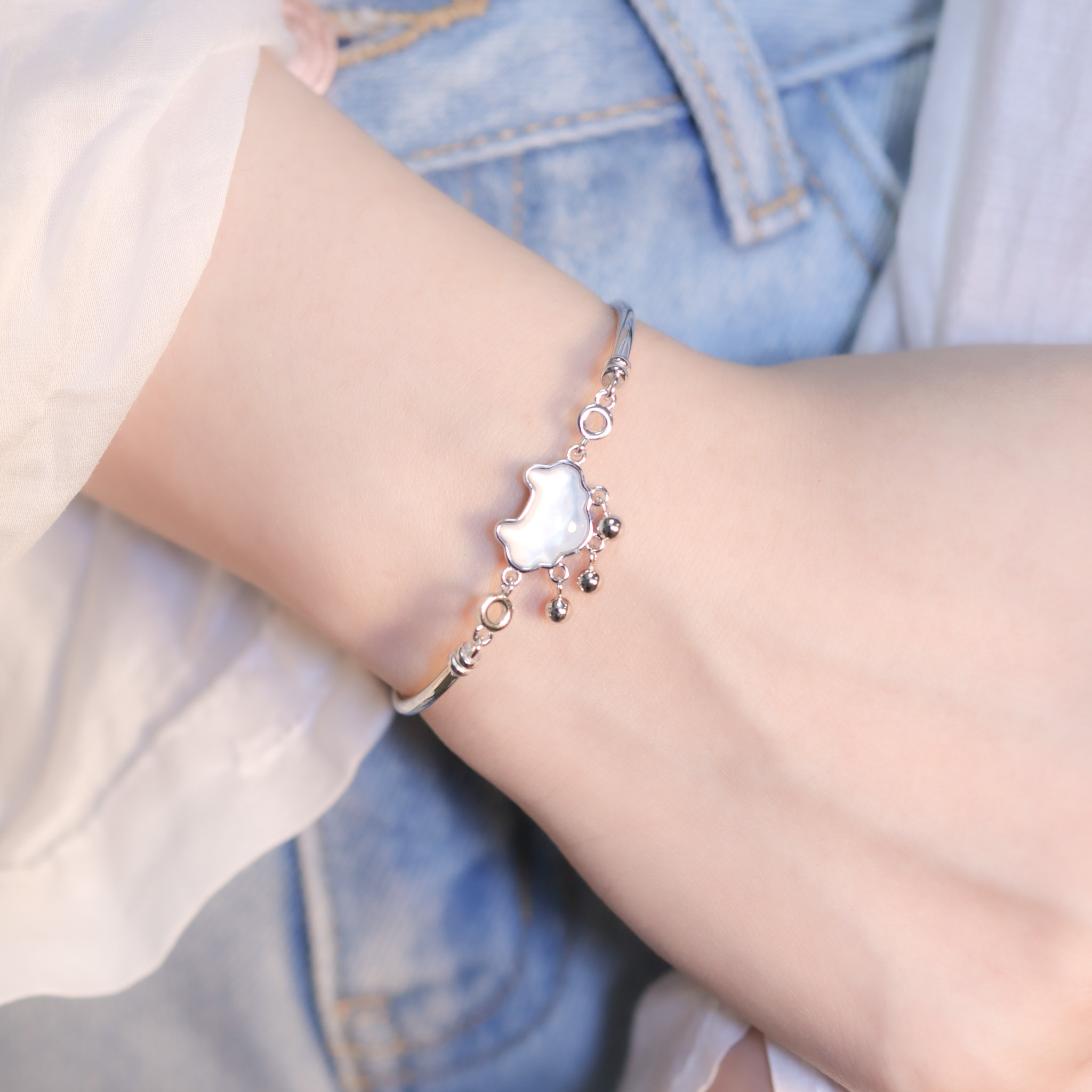 | 925純銀丨鎖住幸福軟手鐲  | BR1328 |