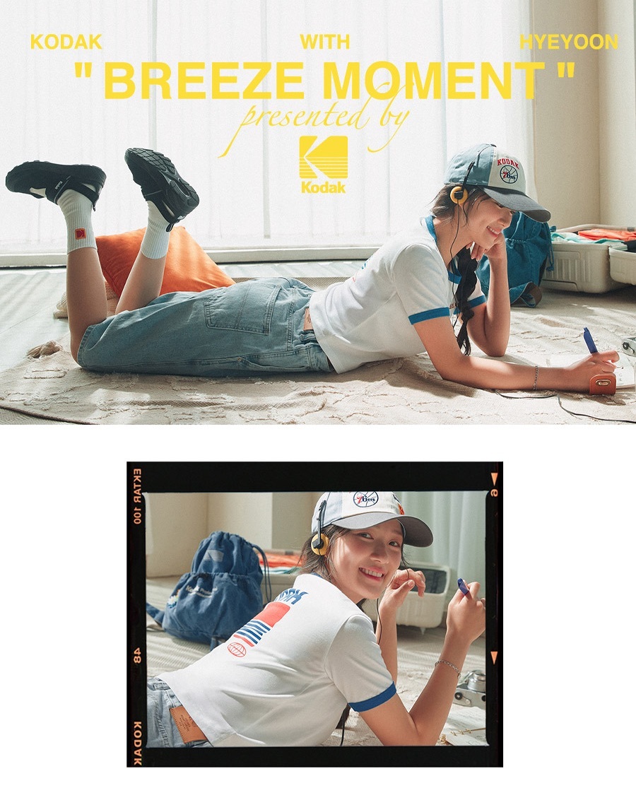 韓国人気★KODAK★W's Breeze pop Graphic Ringer T-shirt★半袖 KODAK] Breeze Pop Graphic Ringer 半袖 Tシャツ(W) *韓国人気