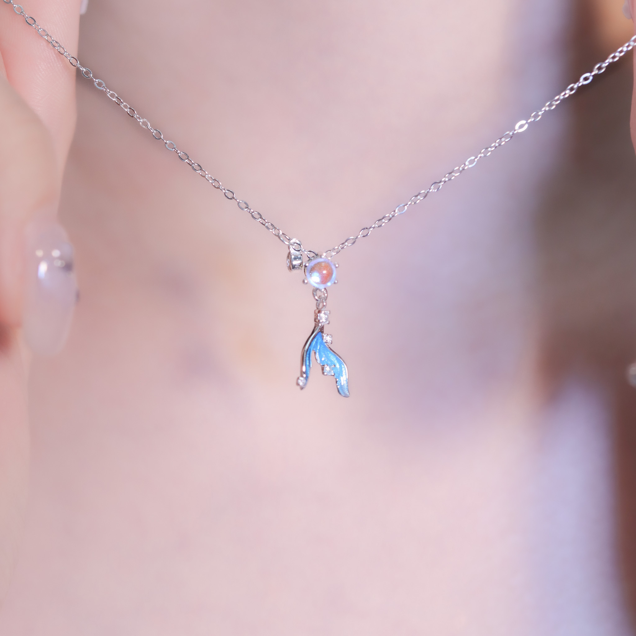 | 925純銀・白金・琉璃 | 漫藍勇氣小夢項鍊 | NE1371 |