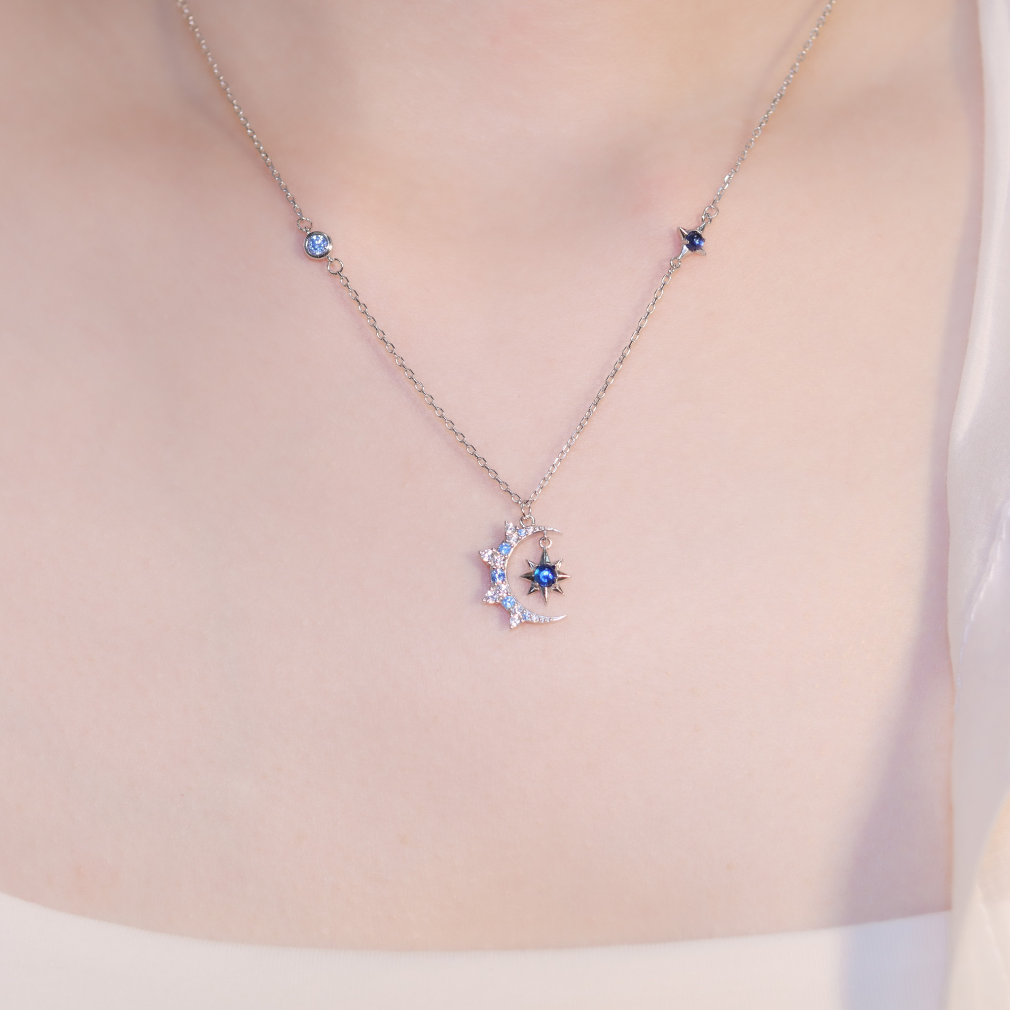 | 925純銀・厚鍍白金 | 漫藍唯一的陪伴項鍊2.0 | NE1386 |