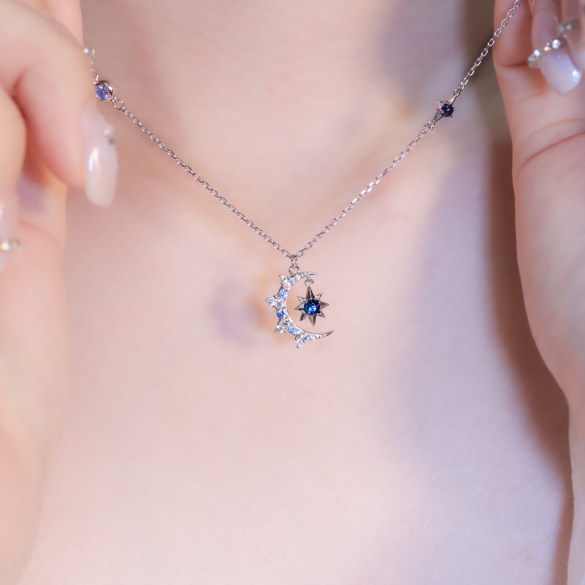 | 925純銀・厚鍍白金 | 漫藍唯一的陪伴項鍊2.0 | NE1386 |