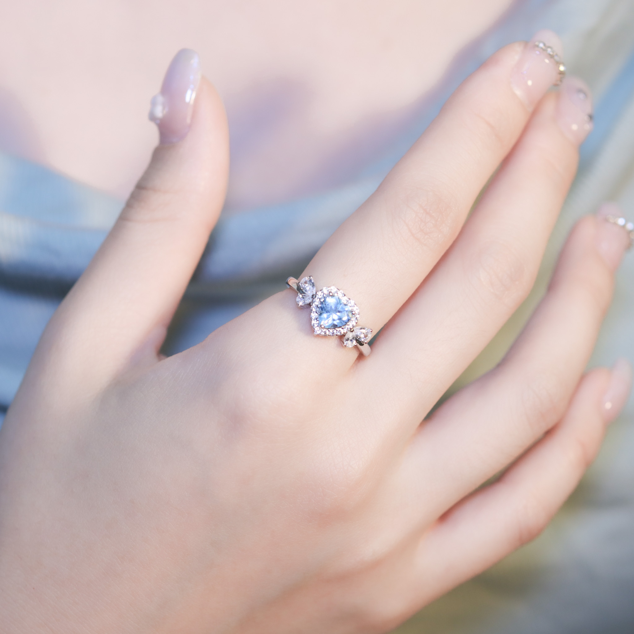 | 925純銀・厚鍍白金 | 說不出口的愛意戒指  | RI0867 |