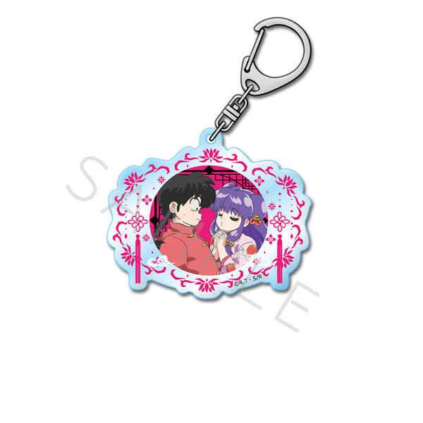 亂馬1/2日版壓克力鑰匙圈-早乙女亂馬&珊璞 L