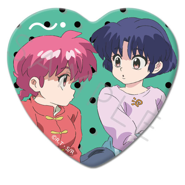 亂馬1/2日版心型胸章-早乙女亂馬&天道茜 I
