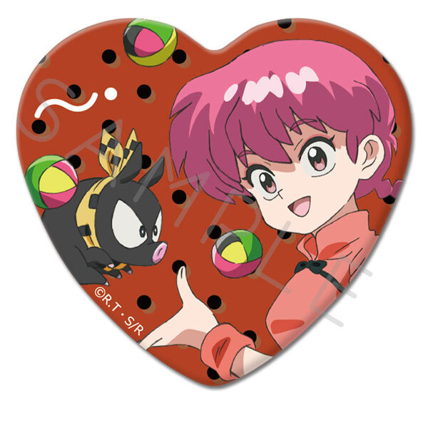 亂馬1/2日版心型胸章-早乙女亂馬&響良牙 K