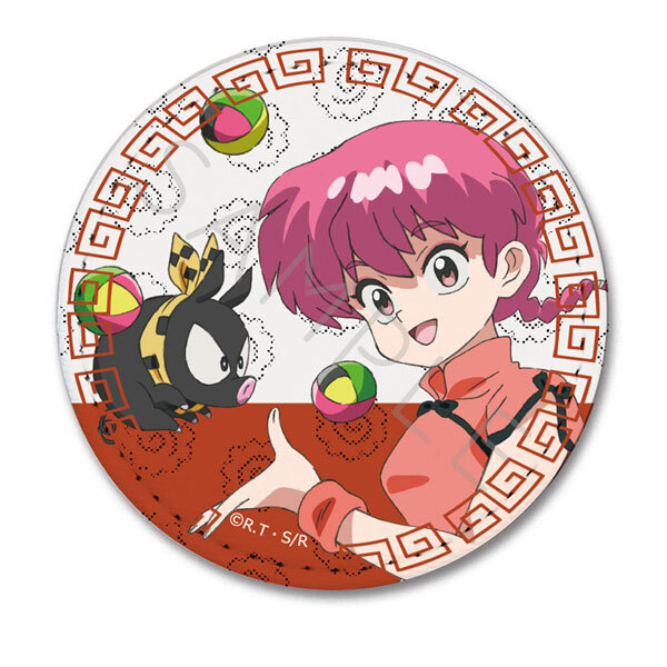 亂馬1/2日版皮革胸章-亂馬&小P K