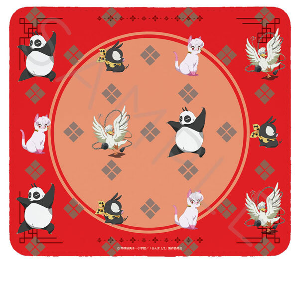 亂馬1/2日版滑鼠墊-熊貓&小P&貓&鴨