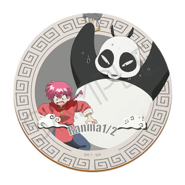 亂馬1/2日版皮革杯墊-亂馬&玄馬(熊貓) J