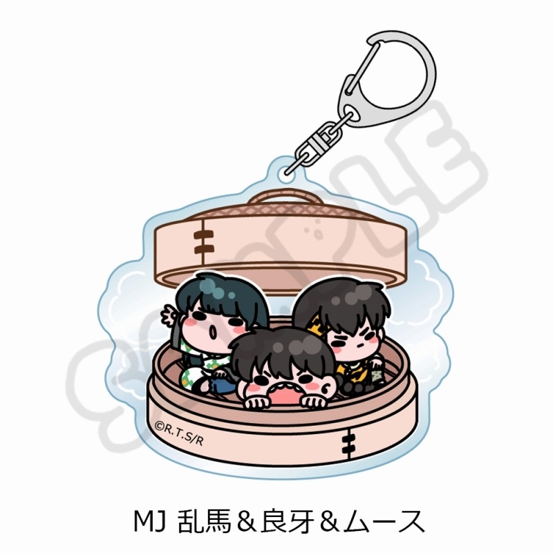 亂馬1/2日版壓克力鑰匙圈-包子?(早乙女亂馬&良牙&沐絲)
