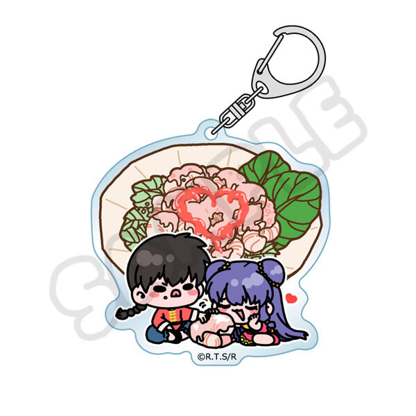 亂馬1/2日版壓克力鑰匙圈-美乃滋蝦仁(早乙女亂馬&珊璞)