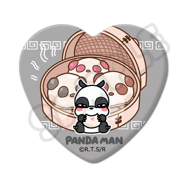 亂馬1/2日版心型胸章-熊貓包子(早乙女玄馬)