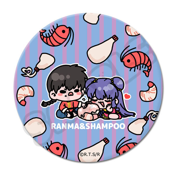 亂馬1/2日版3WAY胸章-美乃滋蝦仁(早乙女亂馬&珊璞)