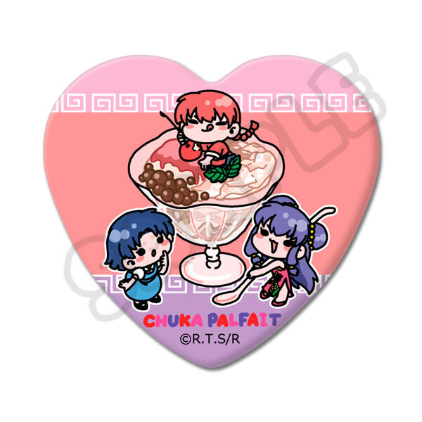 亂馬1/2日版心型胸章-百匯(亂馬&天道茜&珊璞)